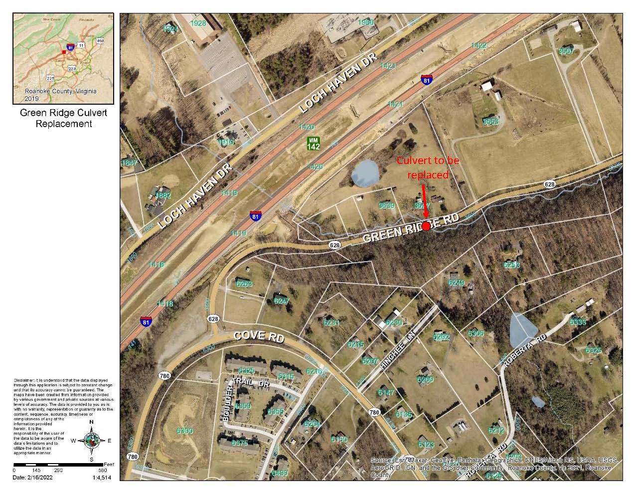 Green Ridge Culvert Replacement Map