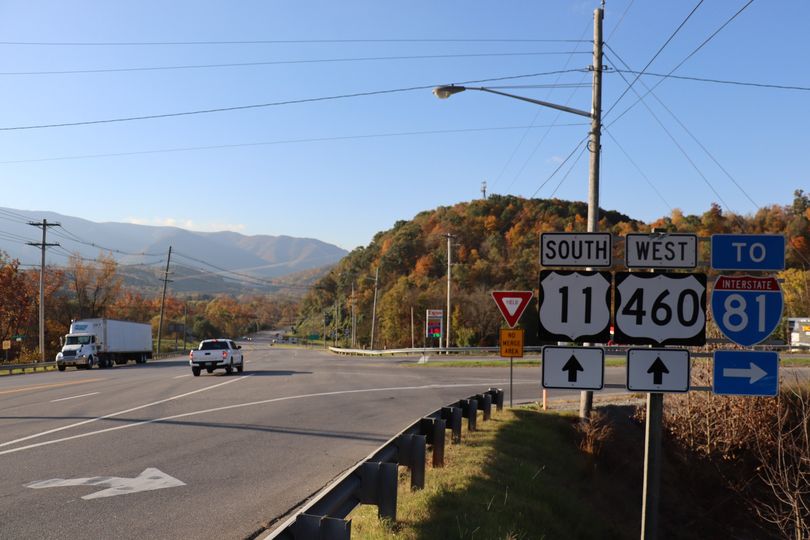 Dow Hollow Road at Route 11/460 from VDOT