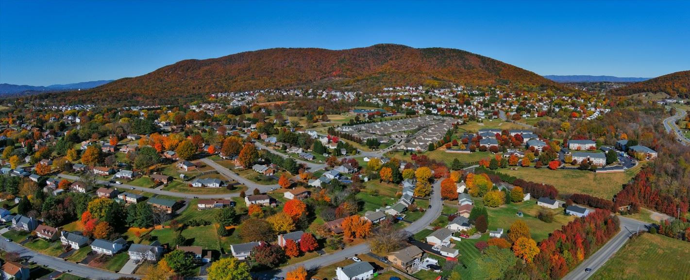 Aerial photo of a neighborhood 